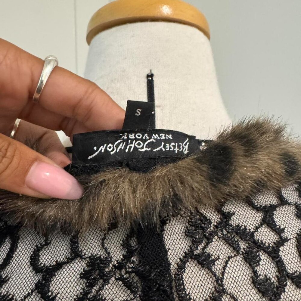 ISO!! betsy johnson lace & fur duster cardigan - Picture 4 of 4